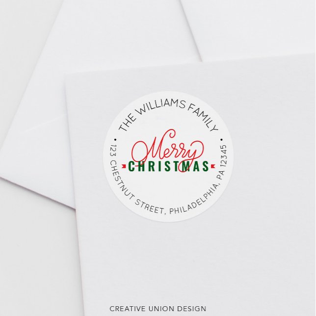 Etiqueta de Endereço de Retorno de Natal Personali (Criador carregado)