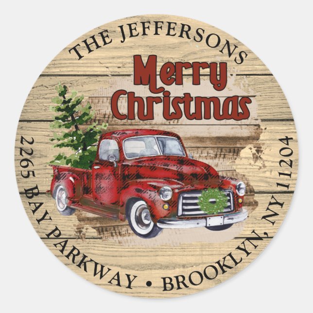 Etiqueta de Endereço de Retorno de Natal Russo (Frente)