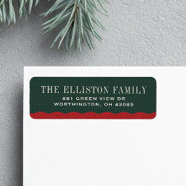 Etiqueta de endereço de retorno de Natal simples v