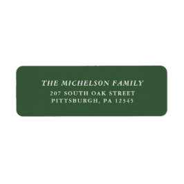 Etiqueta de endereço de retorno de Natal Verde e B