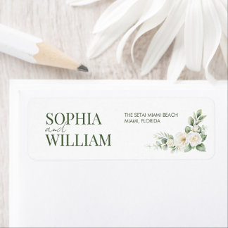 Etiqueta de Endereço de Retorno de Noiva de Verdur