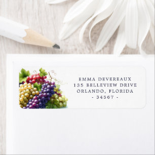 Etiqueta de Endereço de Retorno de Pacotes de Uvas