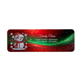 Etiqueta de Endereço de Retorno de Papai Noel com 