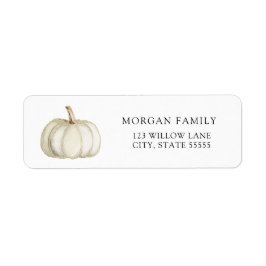 Etiqueta de Endereço de Retorno de Pumpkin branco 