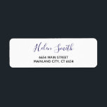 Etiqueta de Endereço de Retorno de Tipografia de S<br><div class="desc">Etiqueta de Endereço de Retorno de Tipografia de Script Elegante. Para mais personalização,  clique no botão "Personalizar" e use nossa ferramenta de design para modificar este modelo.</div>