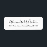 Etiqueta de Endereço de Retorno de Tipografia de S<br><div class="desc">Etiqueta de Endereço de Retorno de Tipografia de Script Elegante. Para mais personalização,  clique no botão "Personalizar" e use nossa ferramenta de design para modificar este modelo.</div>