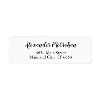 Etiqueta de Endereço de Retorno de Tipografia de S