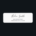 Etiqueta de Endereço de Retorno de Tipografia de S<br><div class="desc">Etiqueta de Endereço de Retorno de Tipografia de Script Elegante. Para mais personalização,  clique no botão "Personalizar" e use nossa ferramenta de design para modificar este modelo.</div>