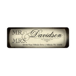 Etiqueta de Endereço de Retorno de Tíquete Vintage