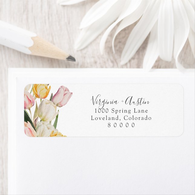 Etiqueta de Endereço de Retorno de Tulip (Tulip Return Address Label by Painted Paperie
)