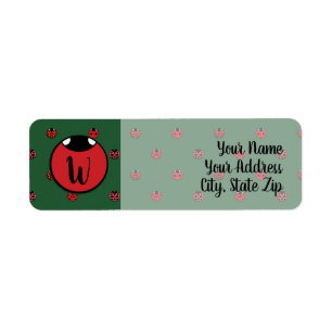 Etiqueta de Endereço de Retorno do Bolinhas Ladybu