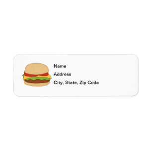 Etiqueta de Endereço de Retorno do Cheeseburger