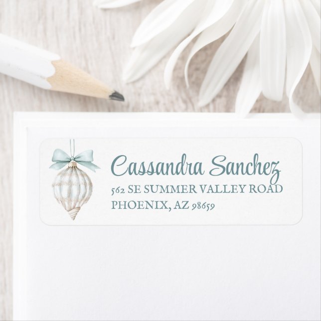 Etiqueta de Endereço de Retorno do Enfeites de nat (Insitu)