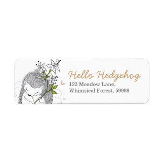 Etiqueta de Endereço de Retorno do Hello Hedgehog