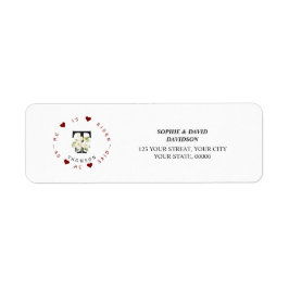 Etiqueta de Endereço de Retorno do Monograma Flora