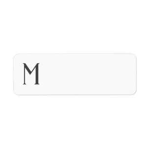 Etiqueta de Endereço de Retorno do Monograma M
