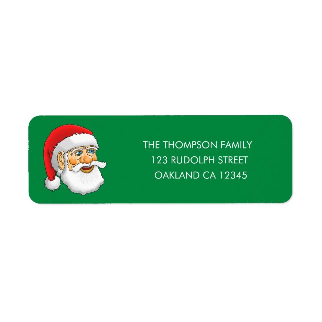 Etiqueta de Endereço de Retorno do Papai Noel (Frente)