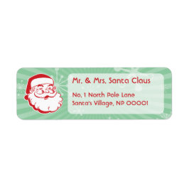 Etiqueta de Endereço de Retorno do Papai Noel no E