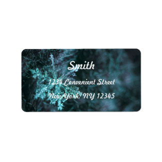 Etiqueta de Endereço de Retorno Elegante Snowflake