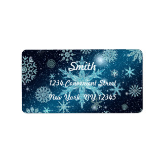 Etiqueta de Endereço de Retorno Elegante Snowflake