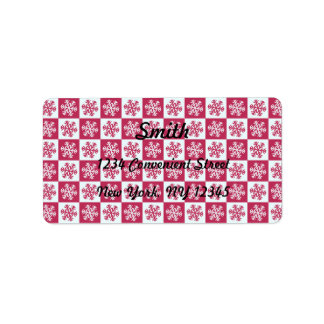 Etiqueta de Endereço de Retorno Elegante Snowflake