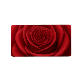 Etiqueta de Endereço de Retorno - Flor de Rosa Ver