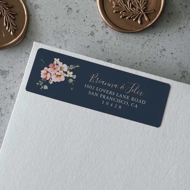 Etiqueta de Endereço de Retorno Floral de Jardim d (Criador carregado)