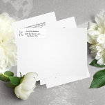 Etiqueta de endereço de retorno formal e elegante<br><div class="desc">Etiqueta de endereço de retorno formal e elegante</div>