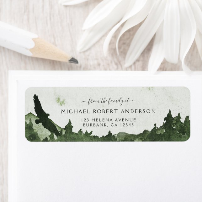 Etiqueta de Endereço de Retorno Funeral da Família (Insitu)