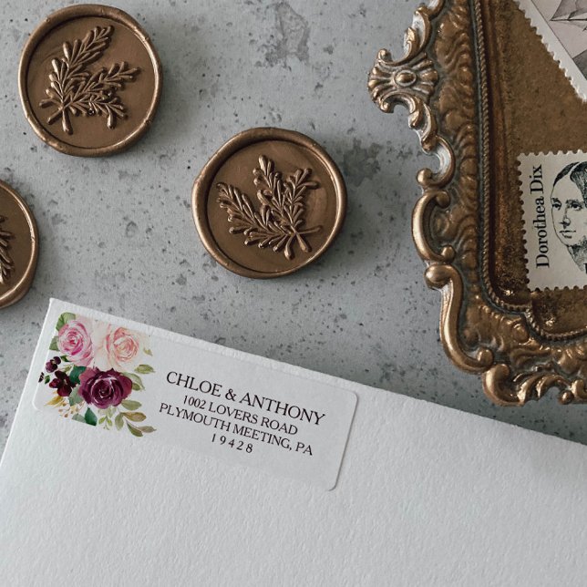 Etiqueta de Endereço de Retorno Geométrico Dourada (Criador carregado)