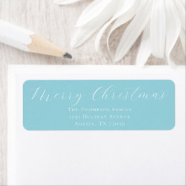 Etiqueta de Endereço de Retorno Icy Blue Natal