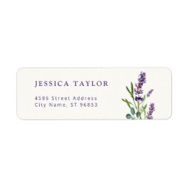 Etiqueta de Endereço de Retorno Lavanda & Eucalipt