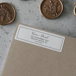 Etiqueta de Endereço de Retorno Minimalista