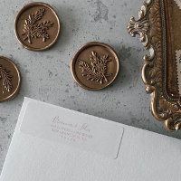 Etiqueta de Endereço de Retorno Minimalista Dourad