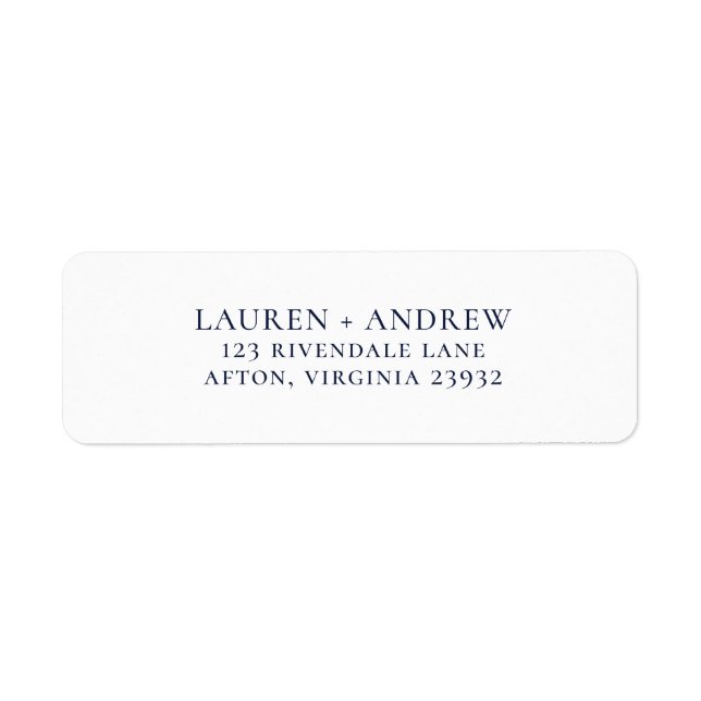 Etiqueta de Endereço de Retorno Mínimo Azul do mar (Frente)