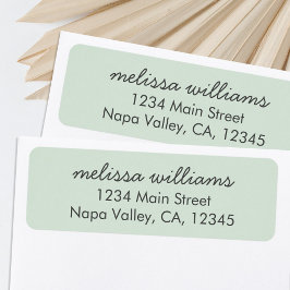 Etiqueta de Endereço de Retorno Mínimo Elegante