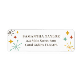 Etiqueta de Endereço de Retorno Moderno do Meio sé