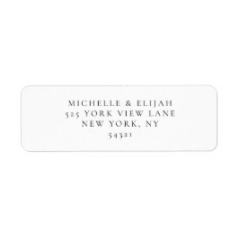Etiqueta de Endereço de Retorno Moderno Elegante