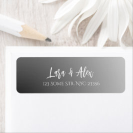 Etiqueta de Endereço de Retorno para Casamento Pre