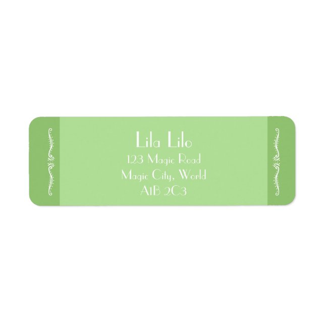 Etiqueta de Endereço de Retorno Personalizado do T (Frente)