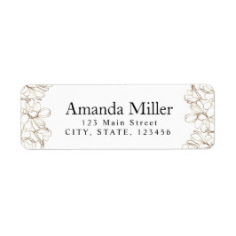 Etiqueta de Endereço de Retorno Personalizado Dour