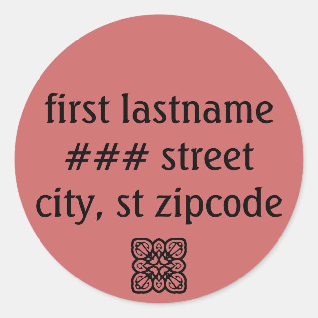 etiqueta de endereço de retorno - personalizar inf (Frente)