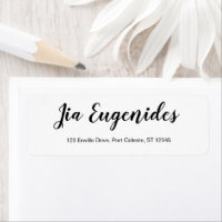 Etiqueta de Endereço de Retorno Pessoal em Estilo 