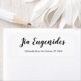 Etiqueta de Endereço de Retorno Pessoal em Estilo