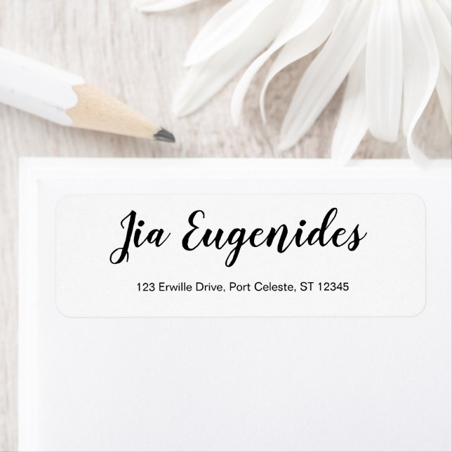 Etiqueta de Endereço de Retorno Pessoal em Estilo  (Insitu)