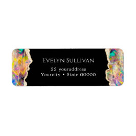 Etiqueta de endereço de retorno preto para design