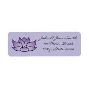 Etiqueta de Endereço de Retorno Purple do Lotus E