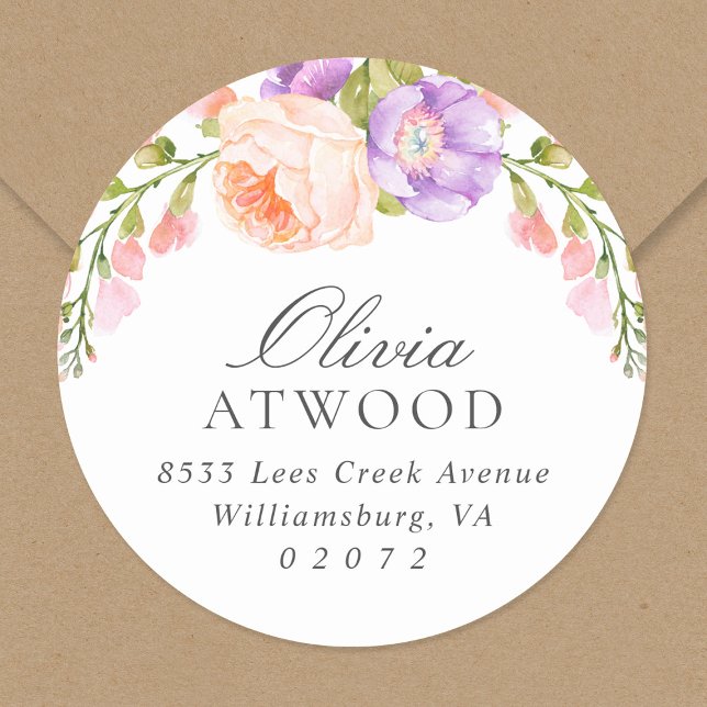 Etiqueta de Endereço de Retorno Redondo Redondo Bl (Criador carregado)