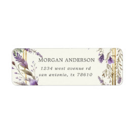 Etiqueta de Endereço de Retorno Regual da Lavanda