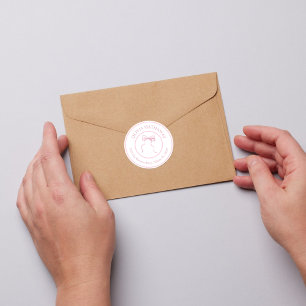 Etiqueta de Endereço de Retorno Rosa do Arco de Fi